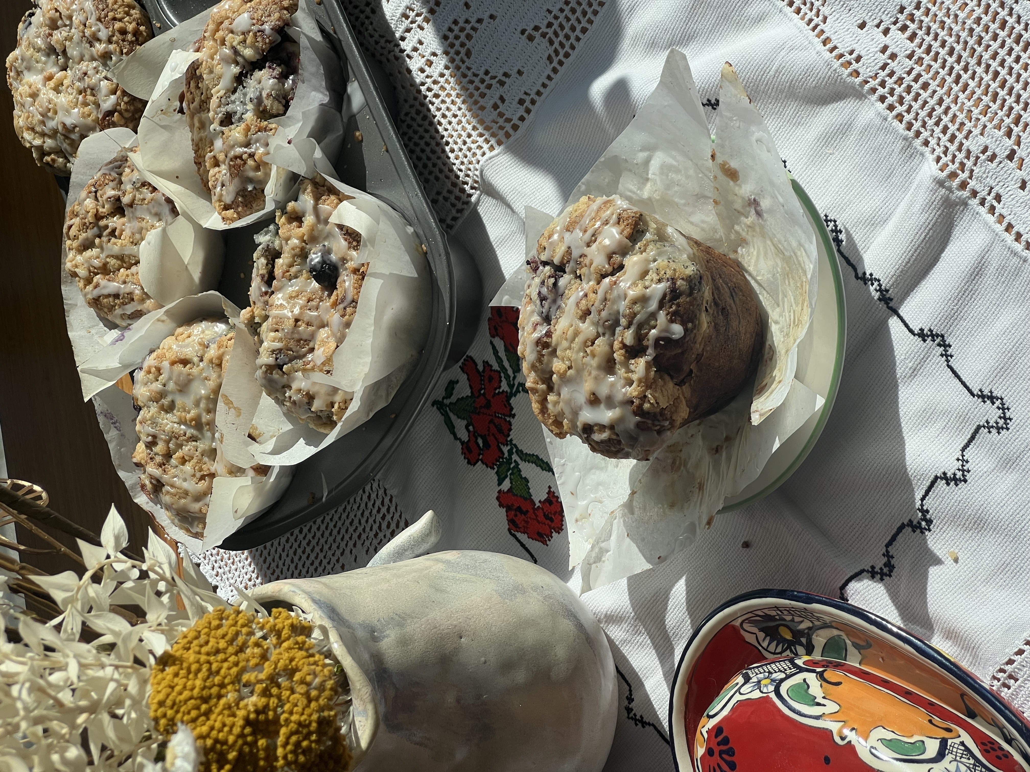 Almond Poppy Berries Muffin