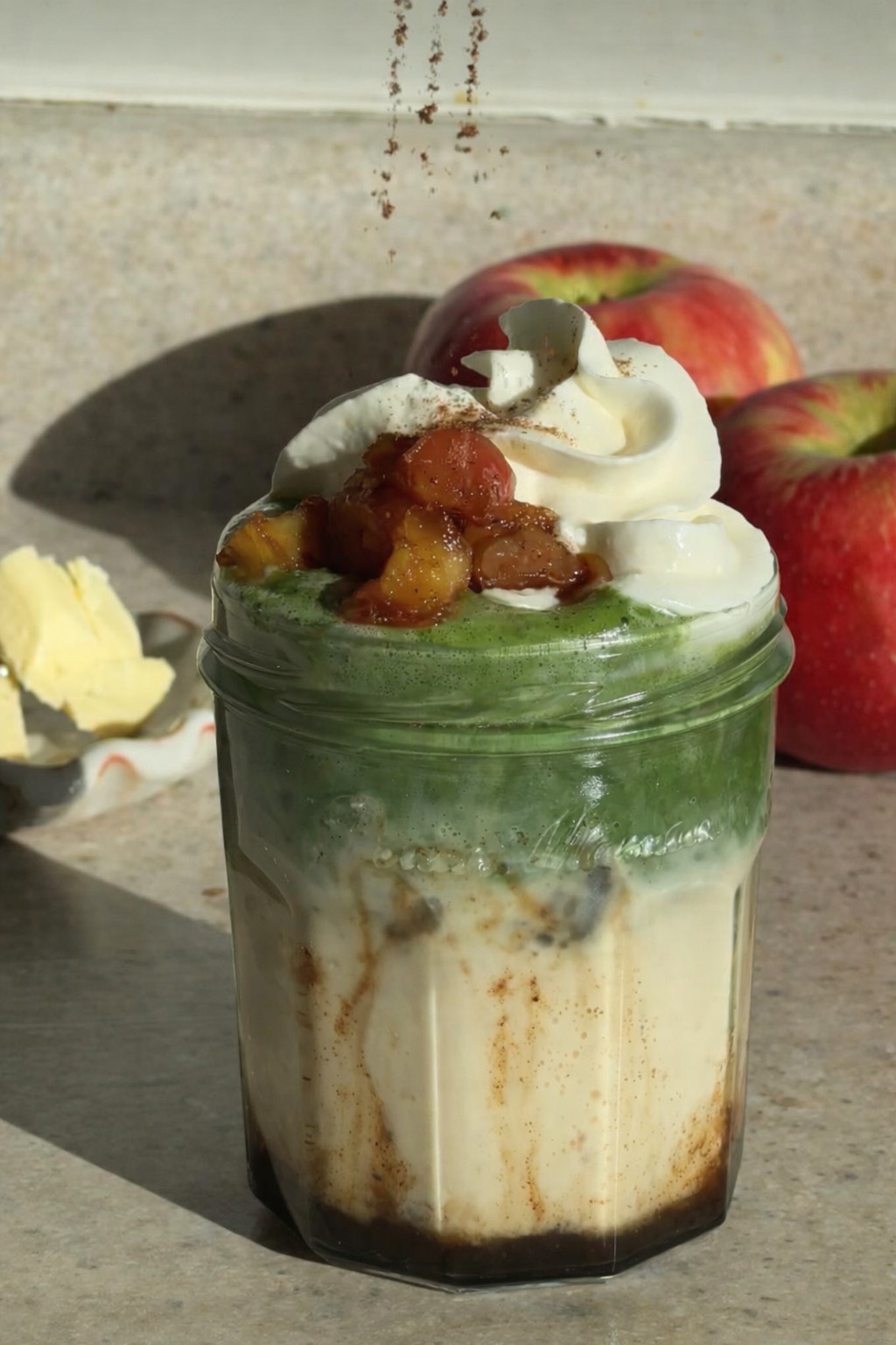 Apple Pie Matcha Latte