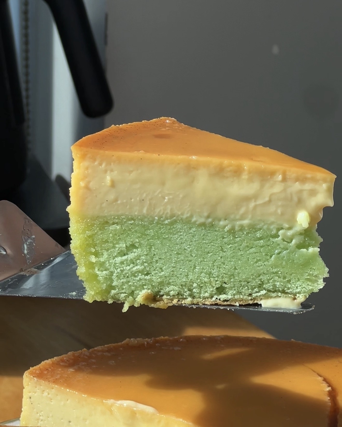 Pandan Leche Flan Cake