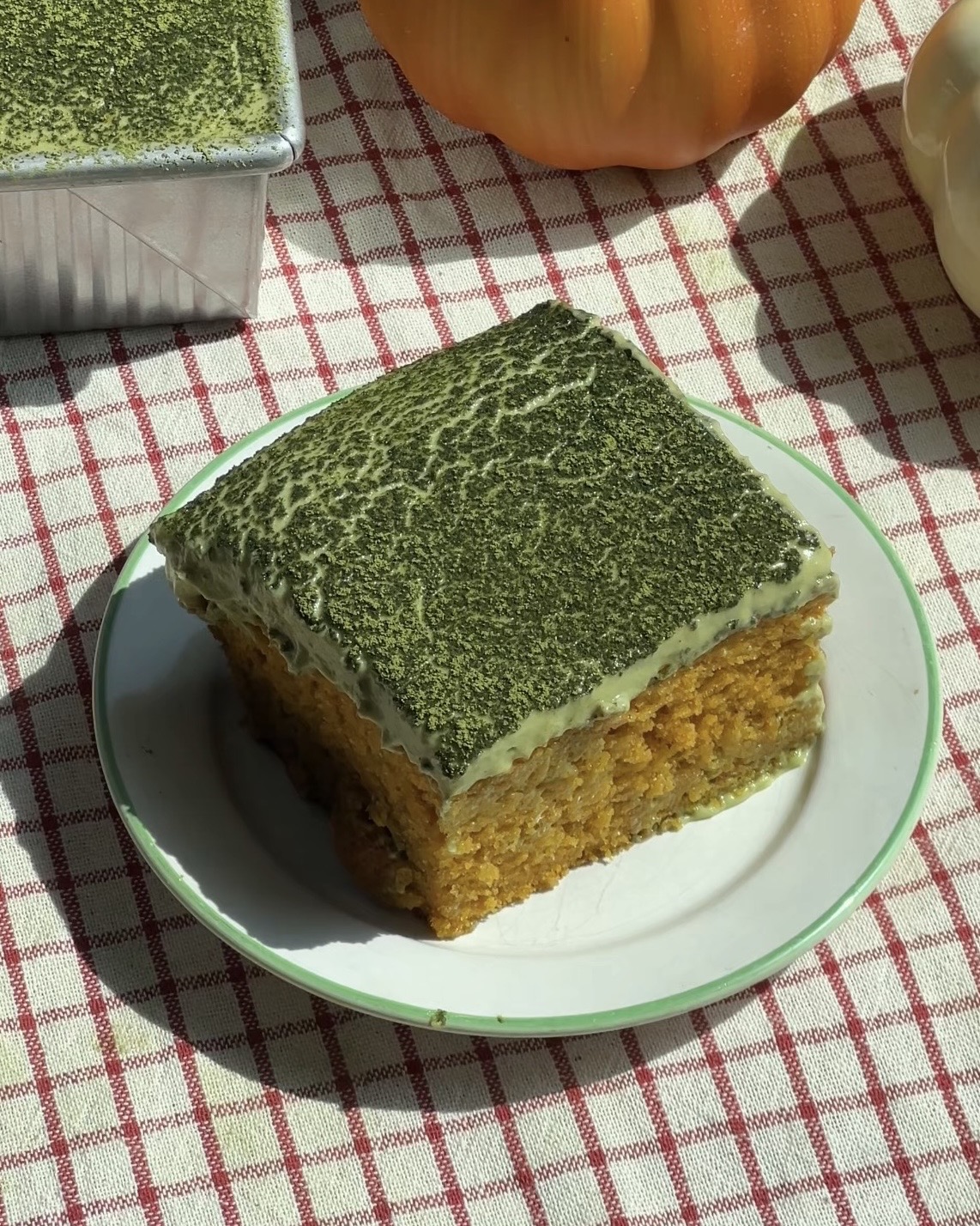 Pumpkin Matcha Latte Cake